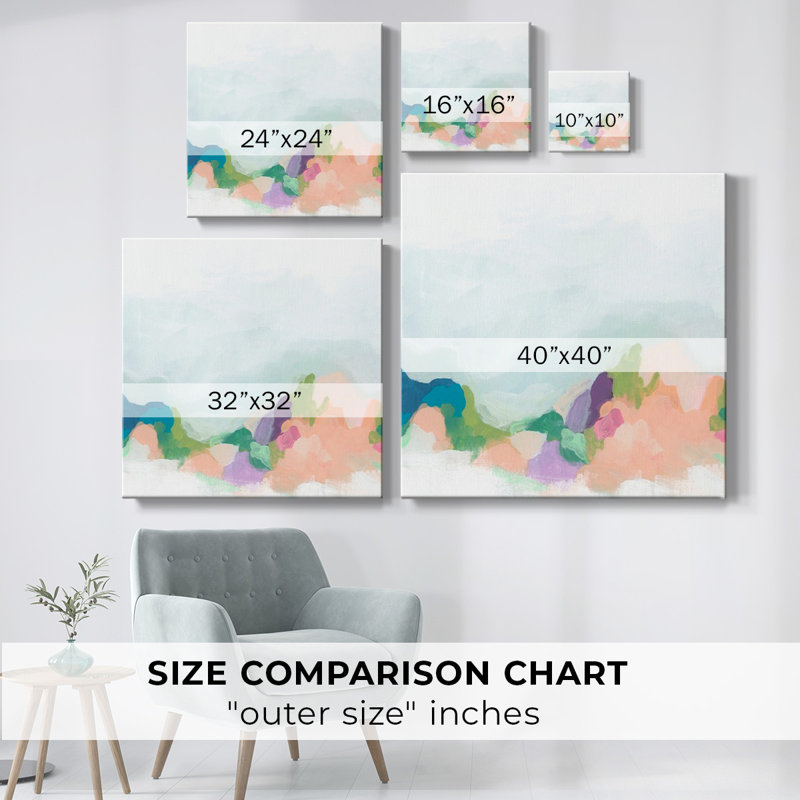 Palette Topography I-Gallery Wrapped Canvas, 8" H x 8" W x 1.5" D