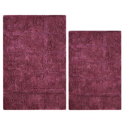 Checkered Cotton Bath Rug