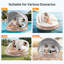 73" Tanning Pool Lounger Float With Retractable & Removable Canopy Spf50+ White