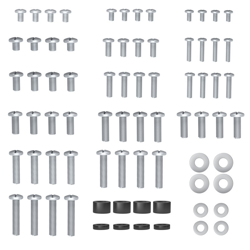 Universal Tv Mounting Hardware Kit, Silver