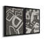 «Abstract Maze III», ensemble de 2 impressions sur toile encadrées-421090045-421090047