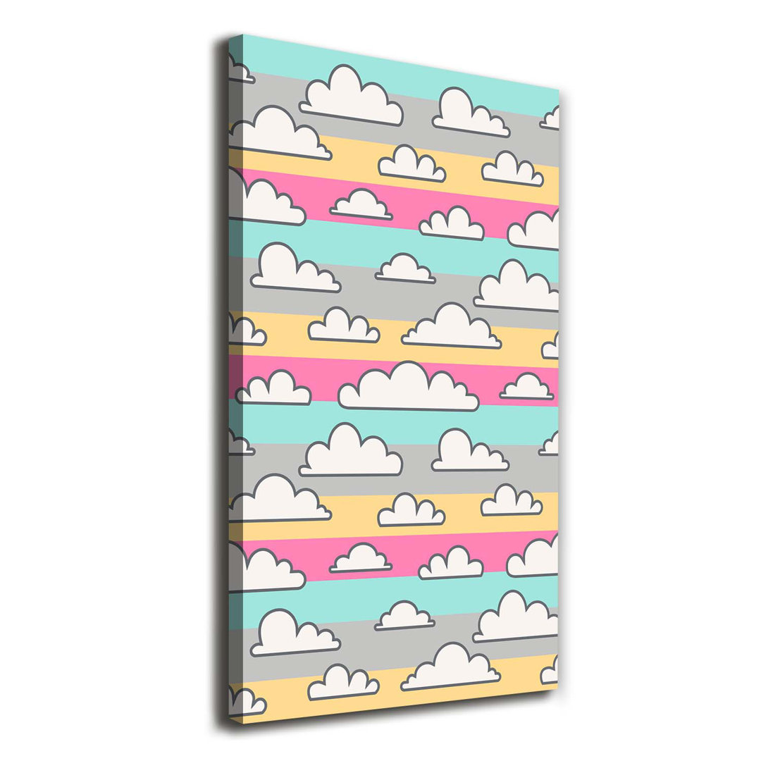 Farbenfroher Wolkenhintergrund - Wrapped Canvas Kunstdruck