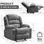 Fauteuil inclinable large pour le salon, fauteuil oscillant avec porte-gobelet et poches latérales-891685981
