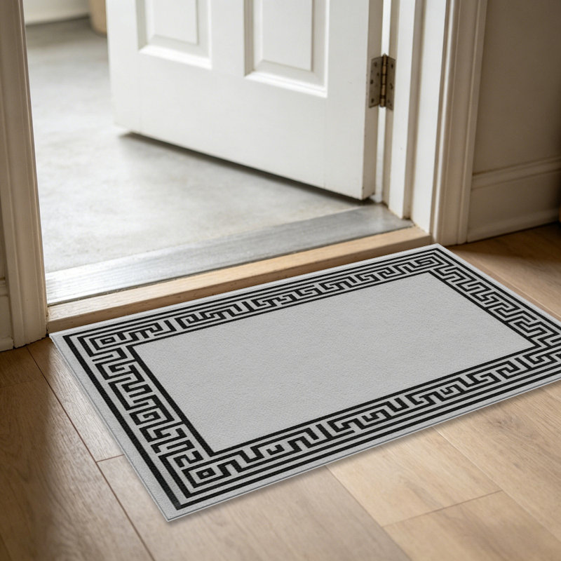 Light Grey Borderarea rugs for Living Room, Soft and Comfortable, Suitable for all seasons, easy to maintain, machine washable Indoor floor mat, Under Table Farmhouse suitable for Bedroom, Dining Room, Study, Patio, Balcony, Home Decor