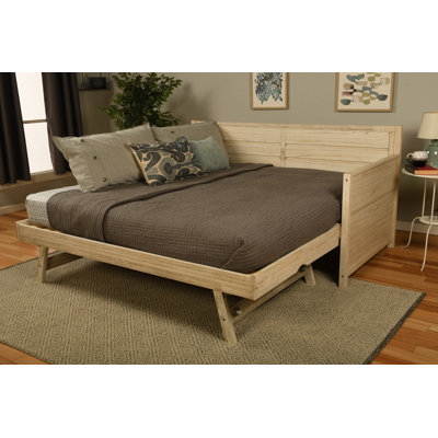 Braunste Twin Wood Daybed with Trundle, Mattresses Not Included