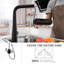 Robinet d'évier de cuisine noir mat avec affichage de la température - poignée simple rétractable et trois qualités de sortie d'eau