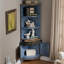 Vitrines bleues en bois massif et verre-120926276