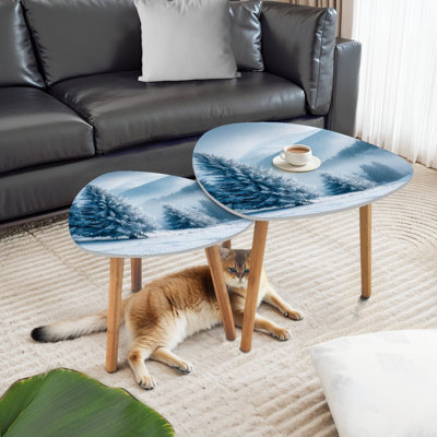 Ensemble de 2 tables basses gigognes Triangle Nesting