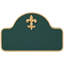 Fleur de Lis 1-Line Wall Address Plaque-1868396834-1868396254