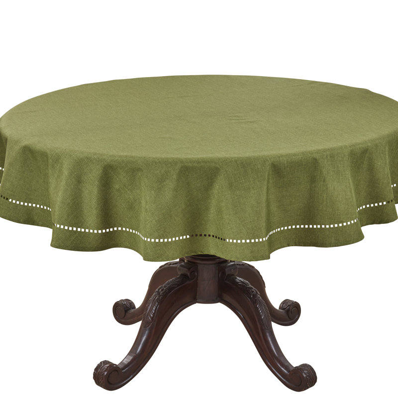 Solid Textured Tablecloth with Clean Drape, Minimal Decorative Edge, and Versatile Styling for Dining and Entertaining, 60"