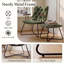 Mid-Century Chenille Upholstered Accent Chair with Ottoman Set, Ergonomic Lounge Chair with Wood Armrest & Metal Frame, Tufted Leisure Chair for Living Room Bedroom-711615326