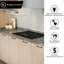 Ensemble de comptoir en stratifié 96 po / 8 pi Roca Bosco avec rebord Ora-1640003897