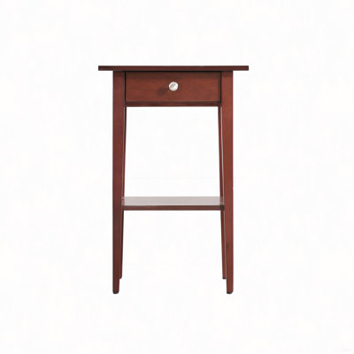 Table de chevet, table de chevet compacte de 28 po, tiroir spacieux, style moderne et chaleureux, assemblage facile