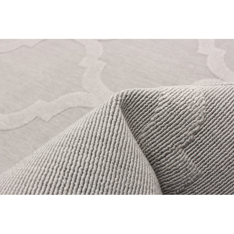 Ensemble de tapis gris marocain Jullie, Rectangle 5 pi 3 po x 7 pi 7 po