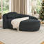 Méridienne simple en tissu bouclé, conception peu encombrante pour le salon ou la chambre à coucher-517854451