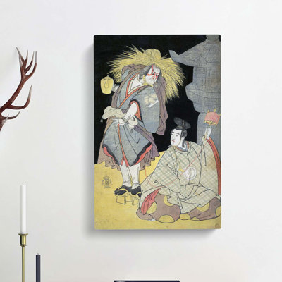 Two Actors by Katsukawa Shunko - Wrapped Canvas Painting