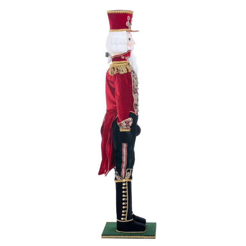 Poupée casse-noisette de luxe rouge 6 pi 6 po Vickerman.