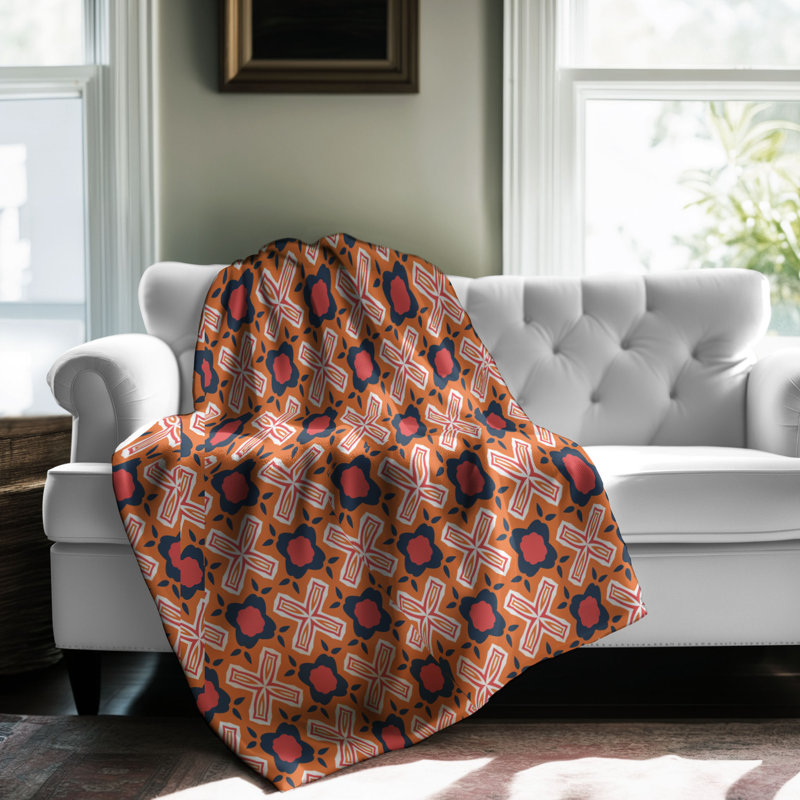 Motif jaune - couverture en sherpa de qualité supérieure 1 pièce, Lit simple