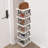 6-Tier Foldable Shoe Rack Vertical Shoe Organizer Narrow Shoe Rack for 6 Pairs Shoes Space Saving Free Standing for Corner Entryway Hallway Bedroom-641550841