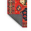 Tapis oriental en laine / polyester tissé à la machine à tisser à la machine / noir / bleu-561898341