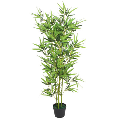 1/2/4/6 pcs Artificial Bamboo Tree Plant w/Pot Home Decor Multi Colors