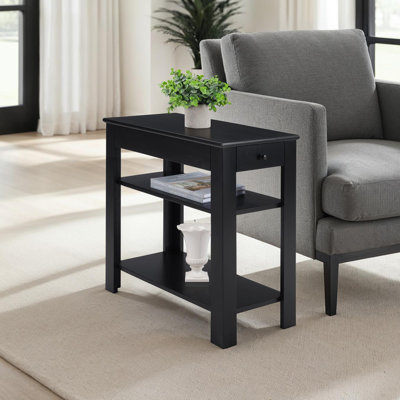 Table de bout à 1 tiroir de 24 po de hauteur avec tablettes Slayter