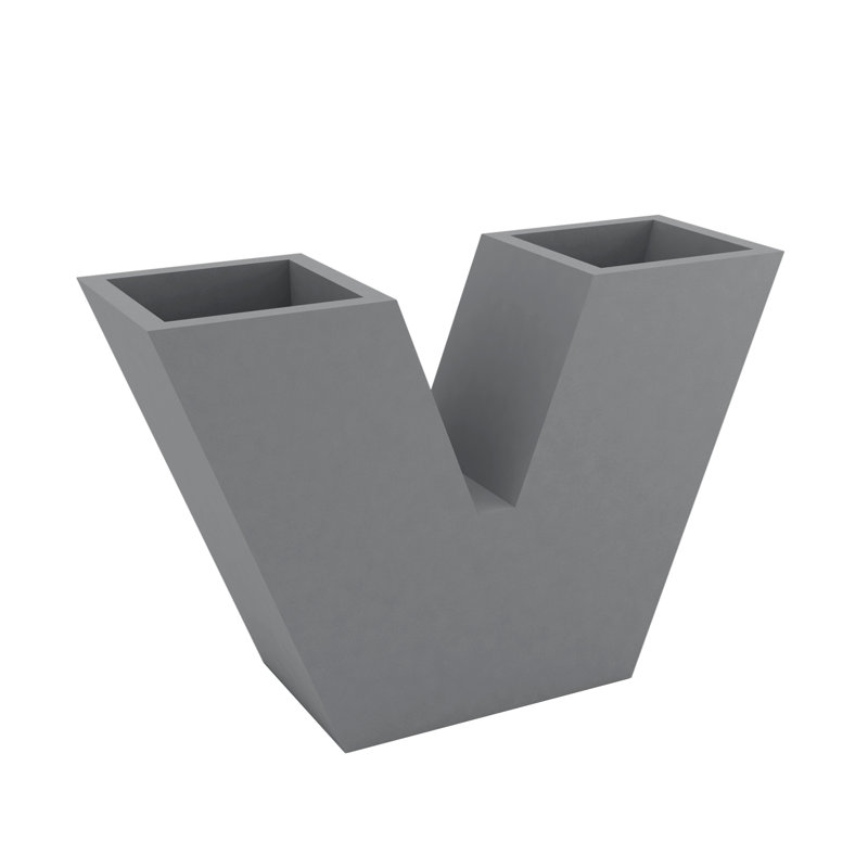 Pot à fleurs en résine Uve, H 7,75 po x l 11,75 po x P 4 po, Acier