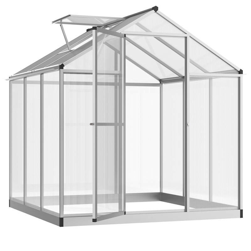 Clear Polycarbonate Walk-In Greenhouse with Aluminum Frame