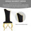 Chaise d'appoint en velours noir Hudayfi
