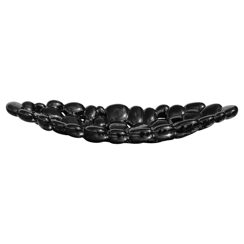 Home Essence Ceramic Tray, Black