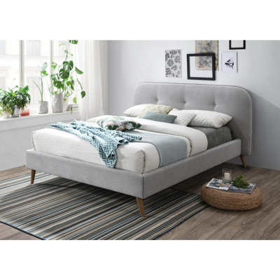 Careaga Tufted Upholstered Bed, Platform Bed, Bed Frame