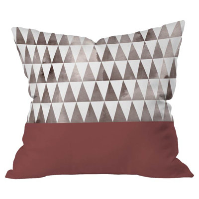 Earthy Triangles Outdoor Throw Pillow