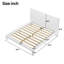 Structure de lit plateforme en noyer de style Mid-Century moderne avec tête de lit, bois massif, support de lattes de bois, aucun sommier requis, double, blanc-2118897416-2118897417