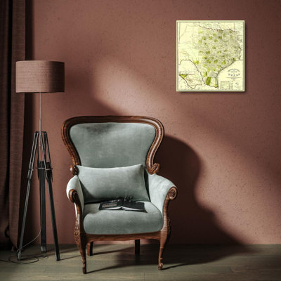 Trinx Pressler Gallery Wrapped Canvas Art Titled: Travellers Map of the State of Texas 1867 TXZZ0023