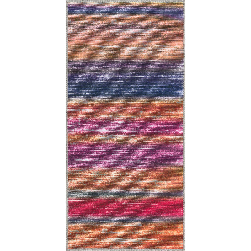 Ikhasa Chenille Abstract Indoor Rug, Rectangle 2' x 4'