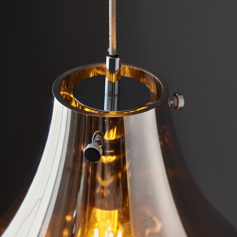 Raritan 1 - Light Chrome Teardrop Pendant, Chrome Metallic