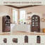 Garde-manger arqué de 71 po de hauteur, armoires de rangement modernes avec tablettes ouvertes et réglables-1051827396