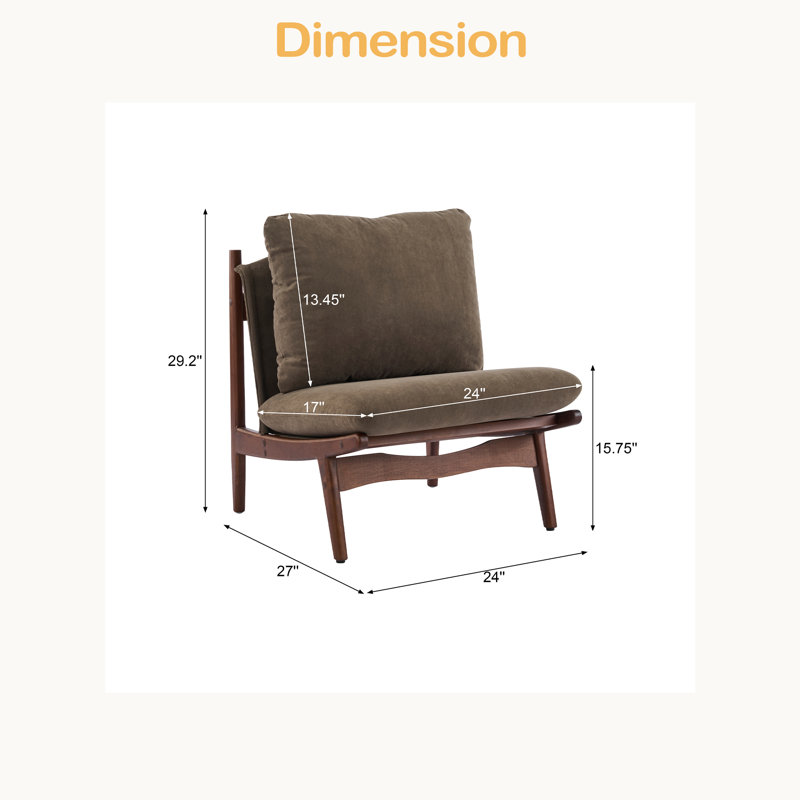 Chaise d'appoint Scott Living Vista moka avec structure en bois naturel, ensemble de 2, Espresso, Noyer