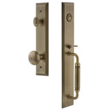 Fifth Avenue Handleset with Single Cylinder Deadbolt and Door Knob and Rosette