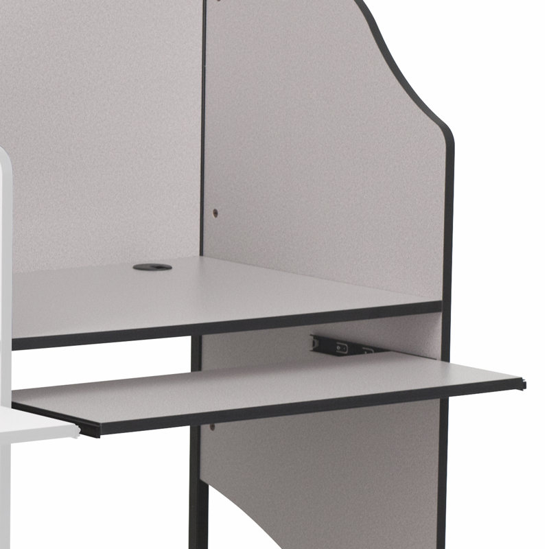 Wright Add-On Study Carrel, Black