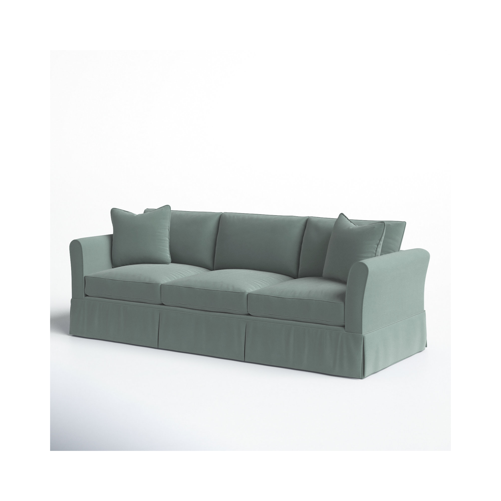Shelby 82'' Upholstered Sofa, Canvas Spa Sunbrella® Canvas