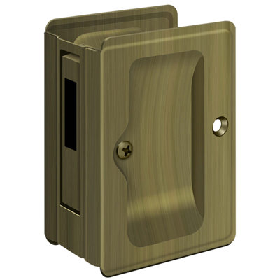 Deltana SDAR325U26 HD Pocket Lock, Adjustable, 3-1/4" x 2-1/4" Sliding Door Receiver in Polished Chrome