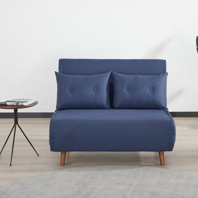 Loesch 40" W Tufted Polyester Convertible Chair