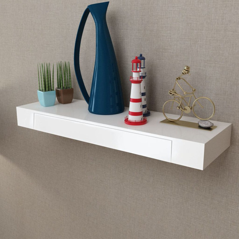 Dugan MDF With A Matte Finish Floating Shelf, 8cm H x 80cm W x 25cm D