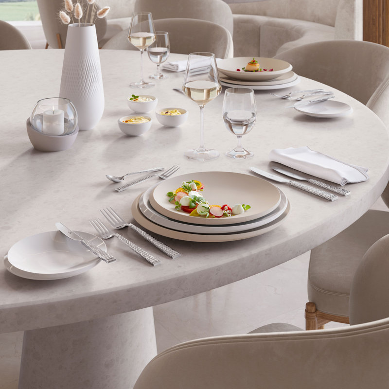 Villeroy & Boch - NewMoon Beige Dinner Plate, Premium Porcelain, 10.5 in