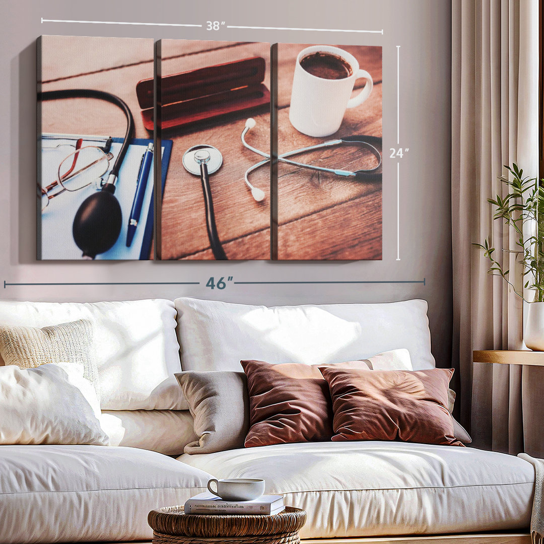 " Medical Doctor's Desk " 3 - Pieces Ebern Designs Overall 