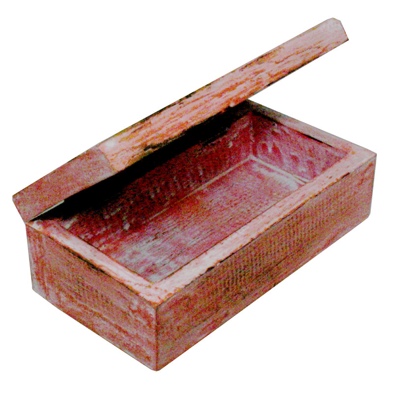 Ensemble de boîtes en bois 2 pièces, Corail