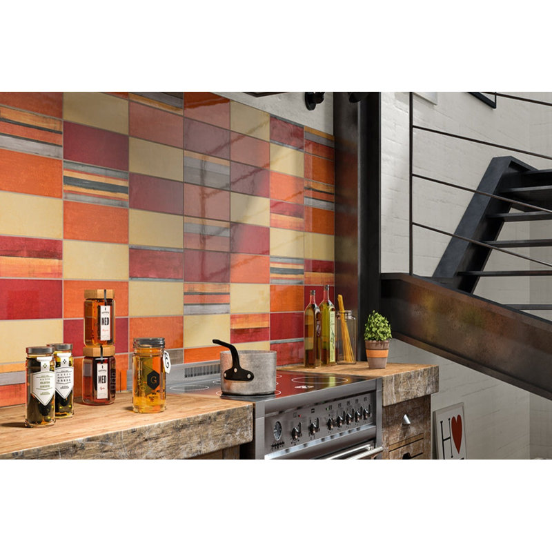 4" x 12" Ceramic Tile, Orange