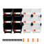 Bacs de rangement en plastique empilables, 14,8 x 8,5 x 7,1 pouces, contenants en plastique pour organiser et bacs de rangement pour le garage, petites pièces, fournitures de bureau, autres accessoires, noir et transparent