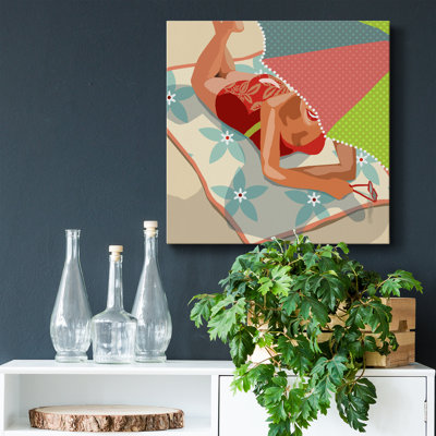 Beach Beauty II - Wrapped Canvas Painting